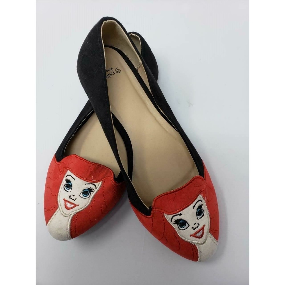 NWOT ARIEL THE LITTLE MERMAID DISNEY SLIP ON FLATS SHOES 9M WOMEN
